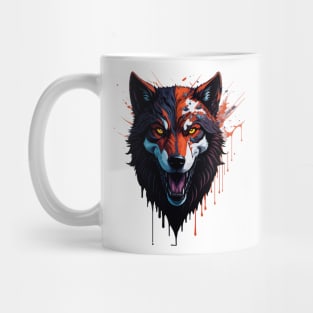 Fierce Wolf Illustration Mug